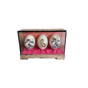 Vintage Hand Painted Japanese Eggs in Sealed Box